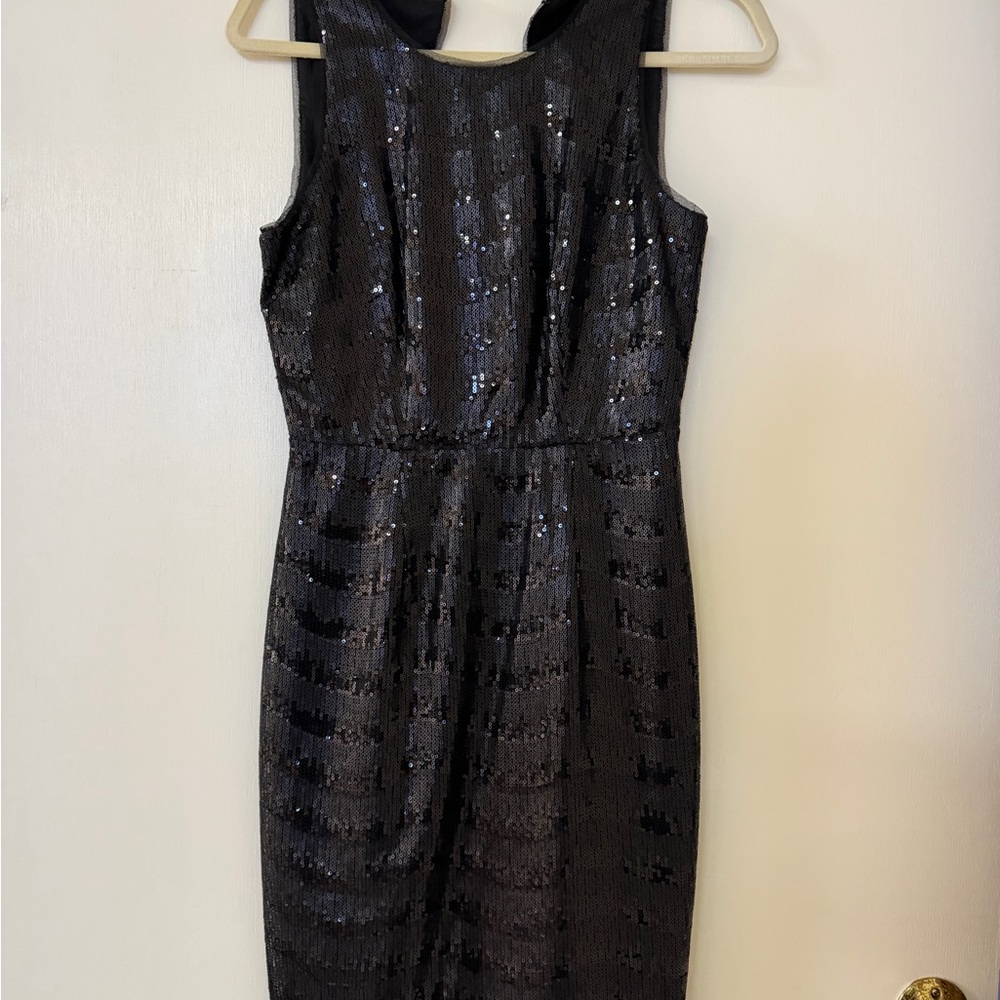 BCBGMaxAzria Black Sequin Mini Dress